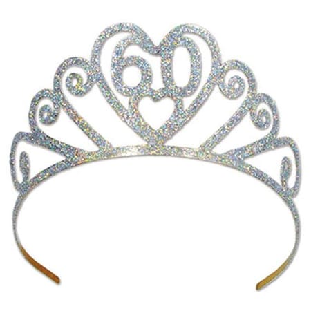 DDI 1908013 Glittered Metal 60 Tiara Case Of 6